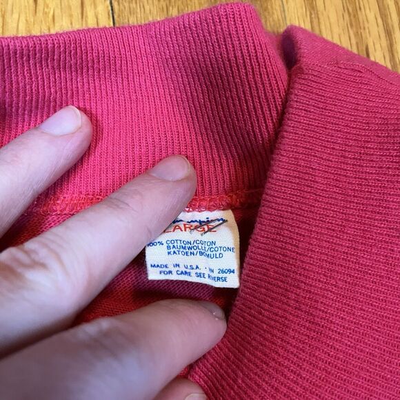 Vintage Pace University Long Sleeve Shirt S Champion USA 90s Airbrush Lopsided - Picture 4 of 9